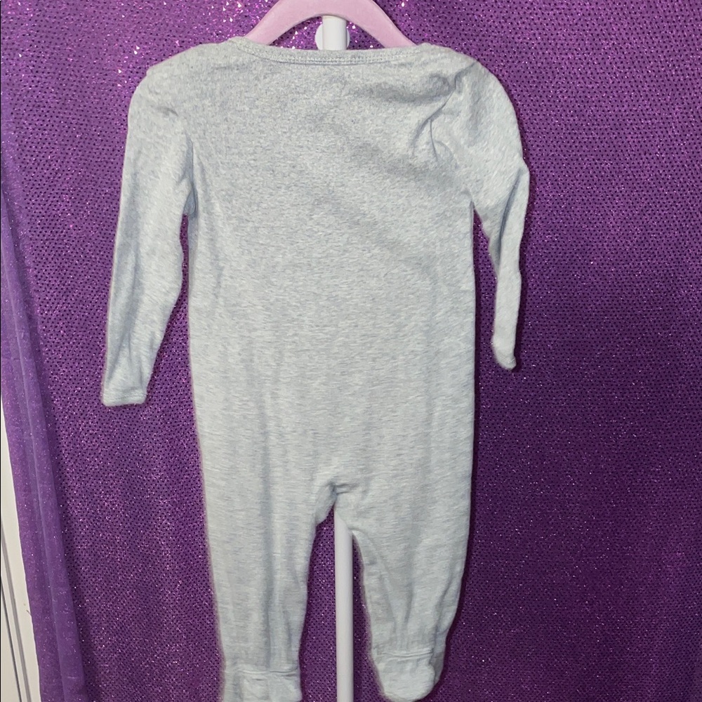 Burt's Bees Organic Cotton Baby Footie Sleeper - Gray 6-9M - Picture 7 of 8